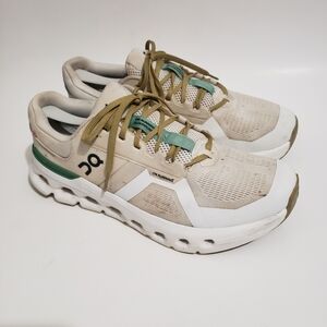 On Cloudrunner 2 White Green 3ME10144433 Running Sneaker Men's Size 11.5